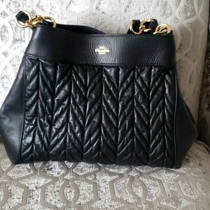 Coach Lexy Quilted Leather Shoulder Bag Black